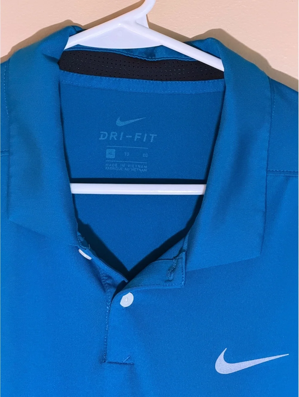 Nike Dri-FIT Blue Polo Shirt Size Medium